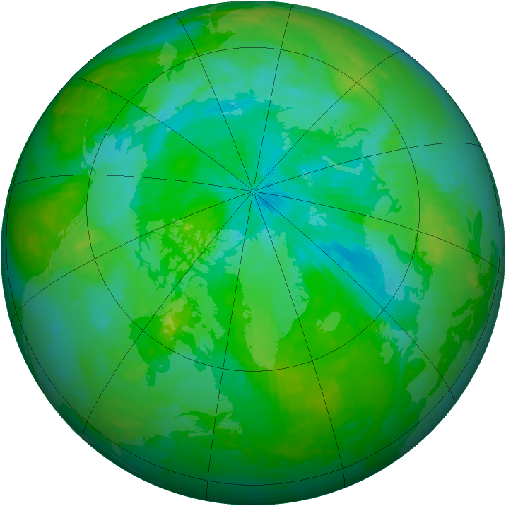Arctic ozone map for 10 August 2003